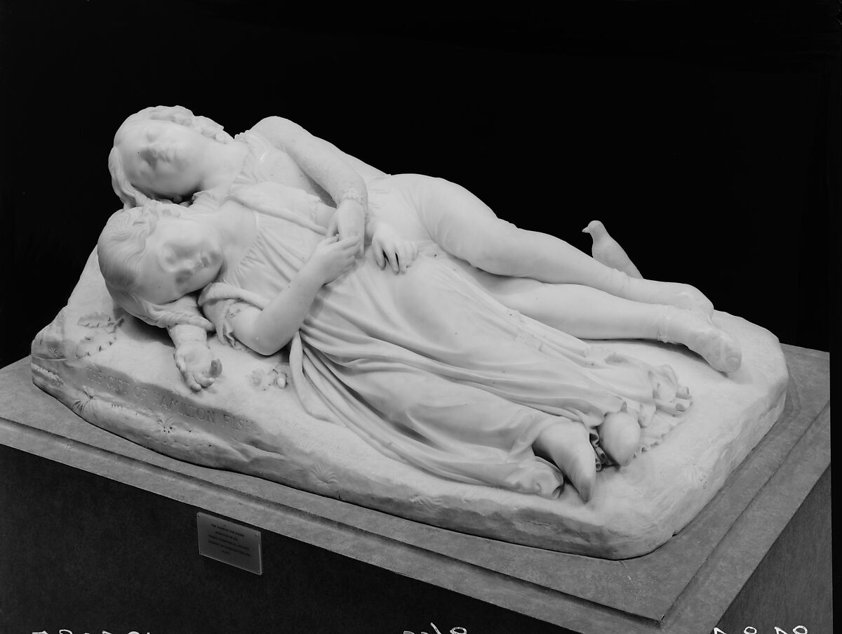 The Babes in the Wood, Thomas Crawford (American, New York 1813?–1857 London), Marble, American