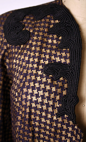 Evening jacket, Schiaparelli (French, founded 1927), silk, metallic thread, French
