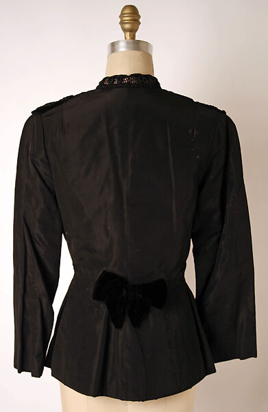 Evening jacket, Elsa Schiaparelli (Italian, 1890–1973), silk, metallic thread, glass, French