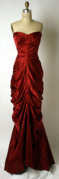 Evening dress, Schiaparelli (French, founded 1927), osilk, French 