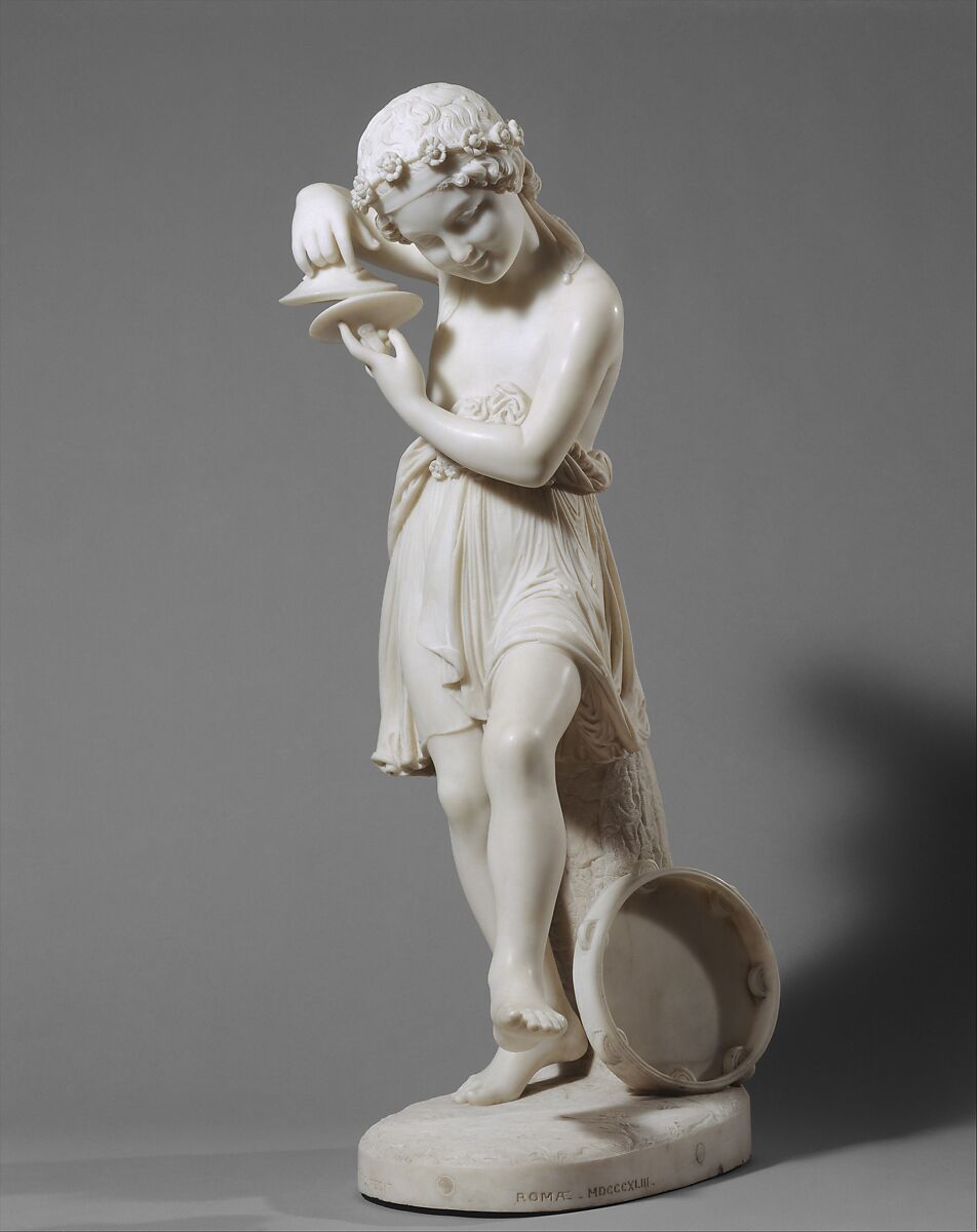 Genius of Mirth, Thomas Crawford (American, New York 1813?–1857 London), Marble, American 