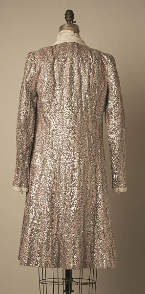 Evening ensemble, House of Chanel (French, founded 1910), a) silk, plastic; b,c) silk, French