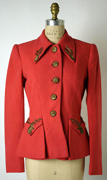 Jacket, Schiaparelli (French, founded 1927), wool, French 