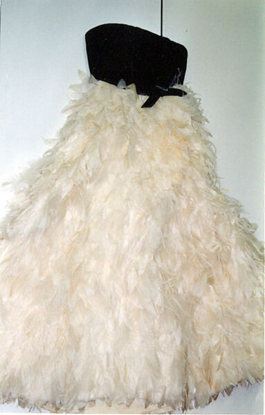 Evening ensemble, Arnold Scaasi (American, born Montreal, Canada, 1931–2015), silk, feathers, American