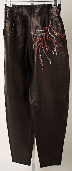 Ensemble, Gianni Versace (Italian, founded 1978), leather, polyester, plastic, Italian