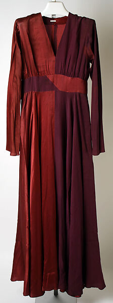 Evening dress, Valentina (American, born Kyiv 1899–1989), silk, American 