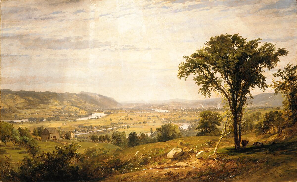 Wyoming Valley, Pennsylvania, Jasper Francis Cropsey (American, Rossville, New York 1823–1900 Hastings-on-Hudson, New York), Oil on canvas, American 