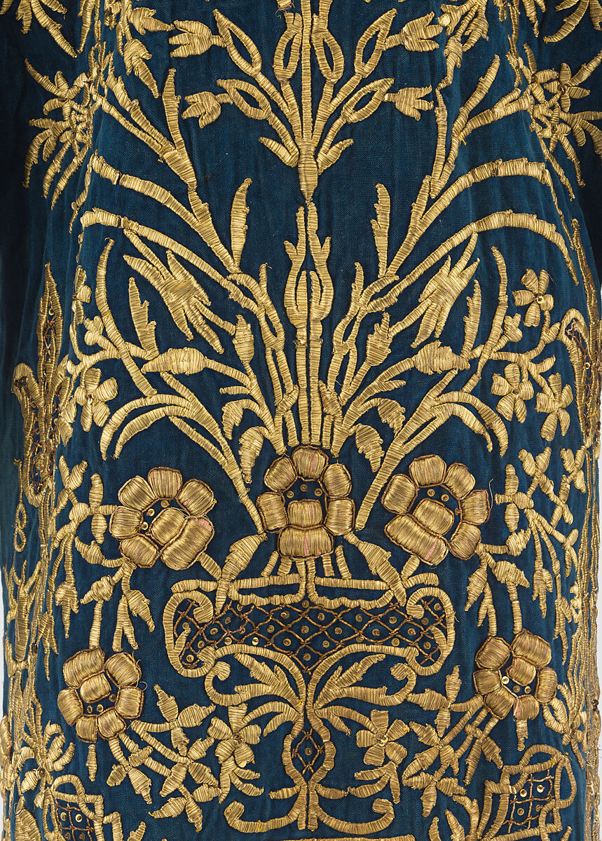 Bindalli Wedding Dress, Silk, cotton, metal wrapped thread; embroidered