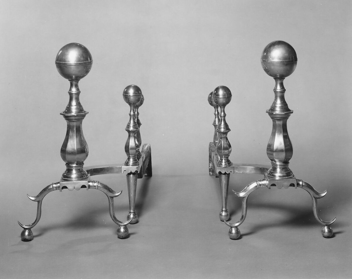 Andiron, Brass, American 