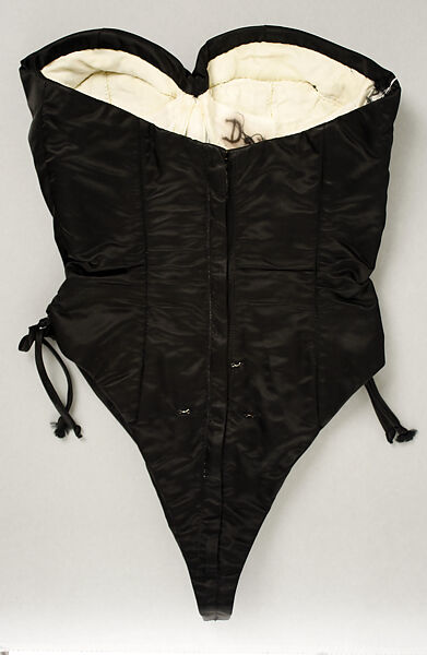 "Bunny Costume", Playboy (American), a) nylon, synthetic fiber, cotton; b, c) synthetic fiber; d,e) cotton; f,g) metal; h) silk, synthetic; i) plastic, foam; j) synthetic fiber; k, l) brass; m) cotton; n) silk, American