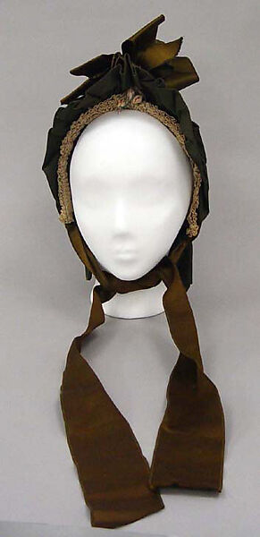 Bonnet, silk, American