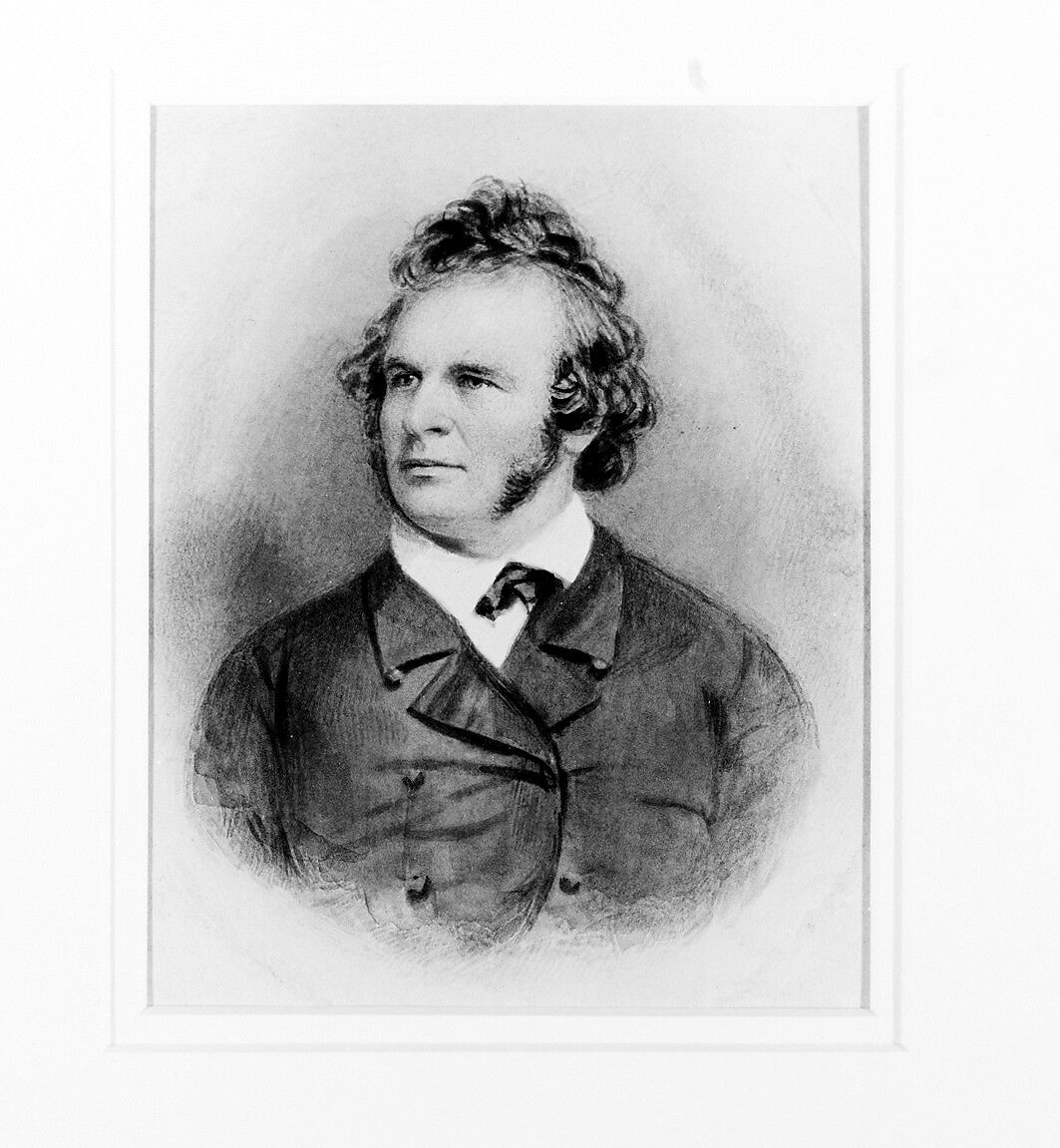 Self-Portrait, George Hewitt Cushman (1814–1876), Watercolor on white wove paper, American 