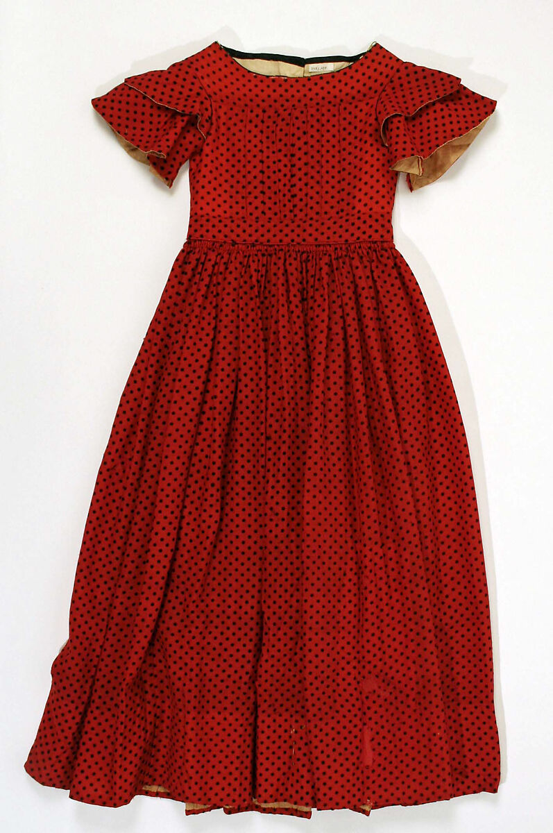 Dress, wool, silk, American 