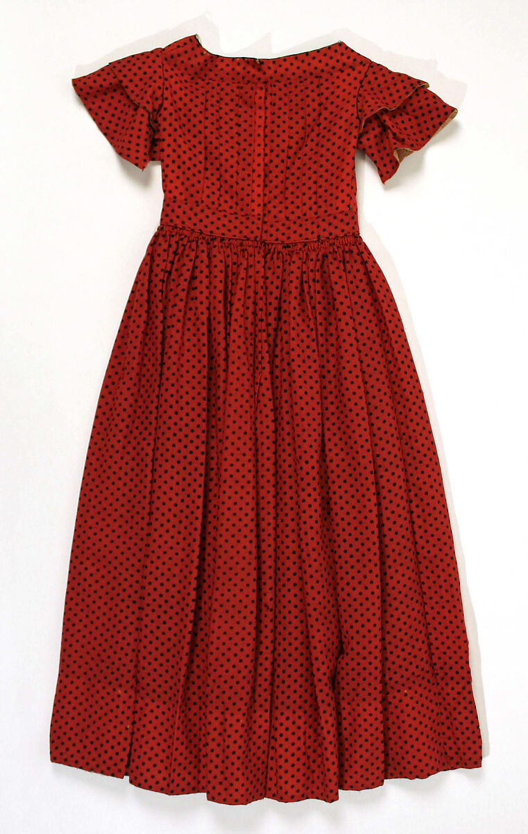 Dress, wool, silk, American