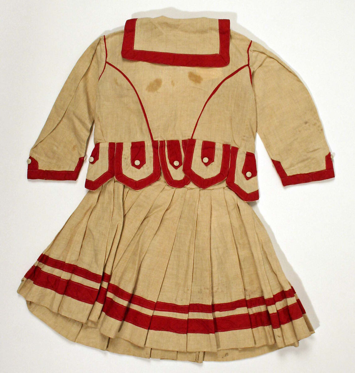 Ensemble, linen, cotton, probably American