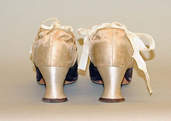 Shoes, silk, leather, American