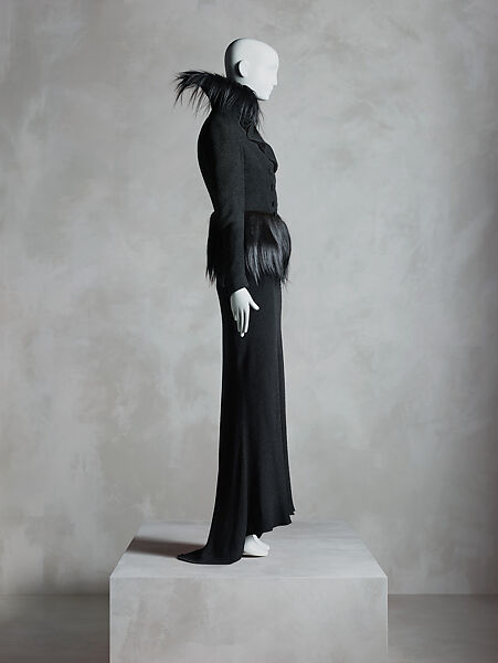 Ensemble, Attributed to Schiaparelli (French, founded 1927), wool, monkey fur, French