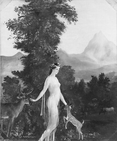 Artemis, Arthur B. Davies (American, Utica, New York 1862–1928 Florence), Oil on canvas, American 