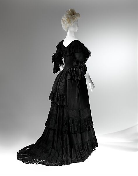Mourning dress, silk, American