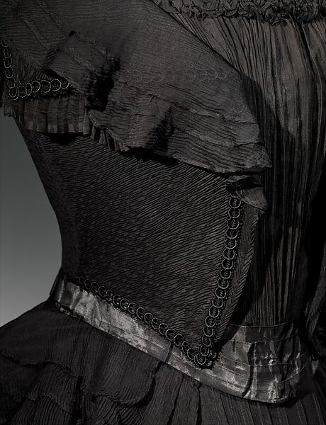 Mourning dress, silk, American