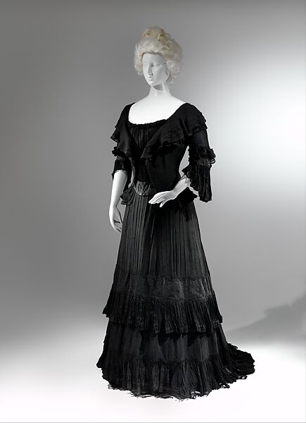 Mourning dress, silk, American