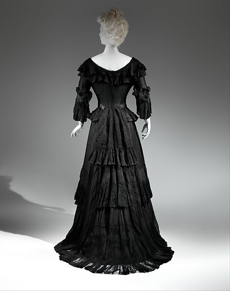 Mourning dress, silk, American 