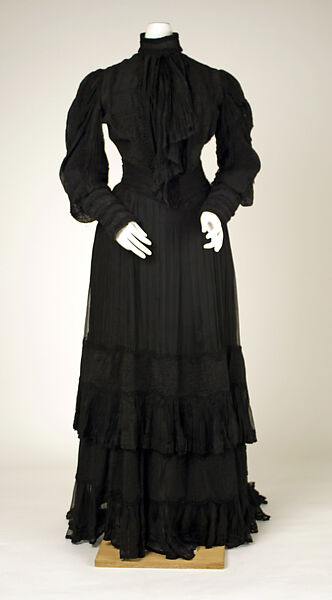 Mourning dress, silk, American