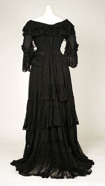 Mourning dress, silk, American