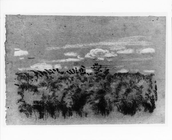 Blue Thicket, Arthur B. Davies (American, Utica, New York 1862–1928 Florence), Pastel on gray paper, American