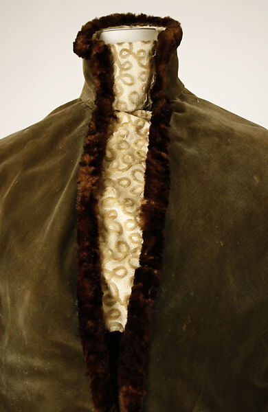 Dress, silk, fur, American