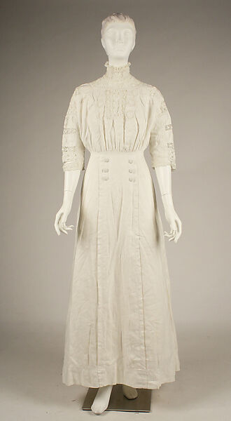 Morning dress, linen, cotton, American 