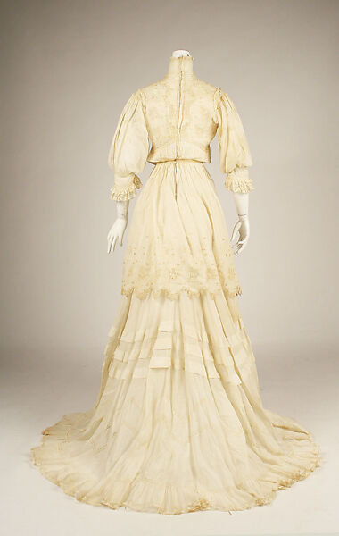 Afternoon dress, cotton, American or European