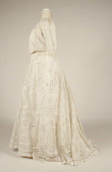 Dress, linen, cotton, American or European