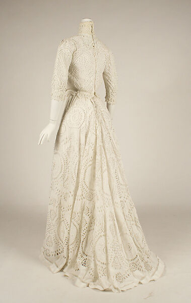 Dress, linen, cotton, American or European