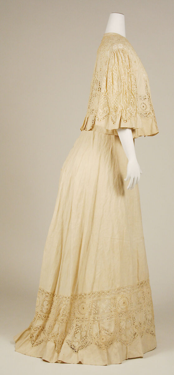 Afternoon dress, linen, American or European