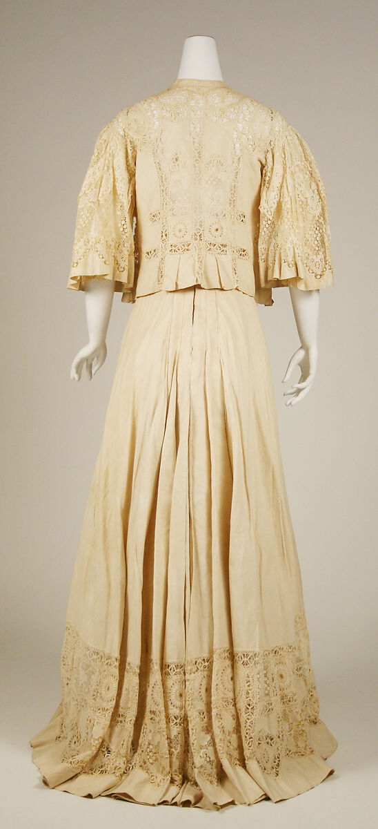 Afternoon dress, linen, American or European