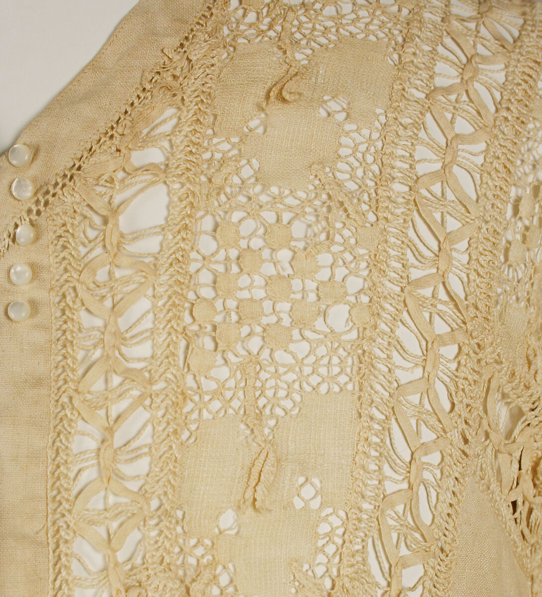 Afternoon dress, linen, American or European