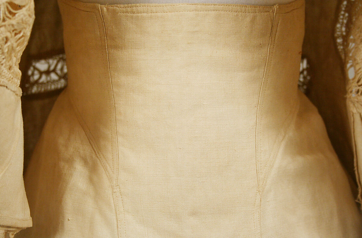 Afternoon dress, linen, American or European