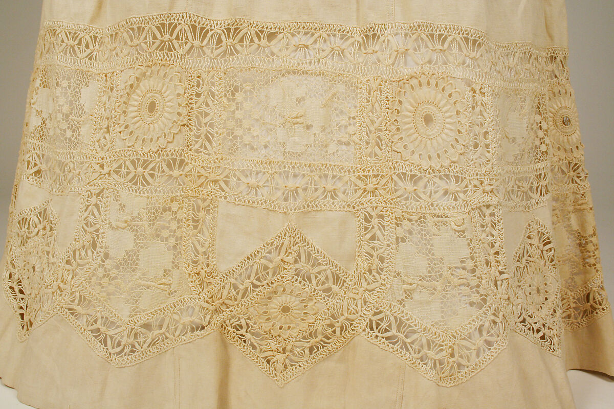 Afternoon dress, linen, American or European