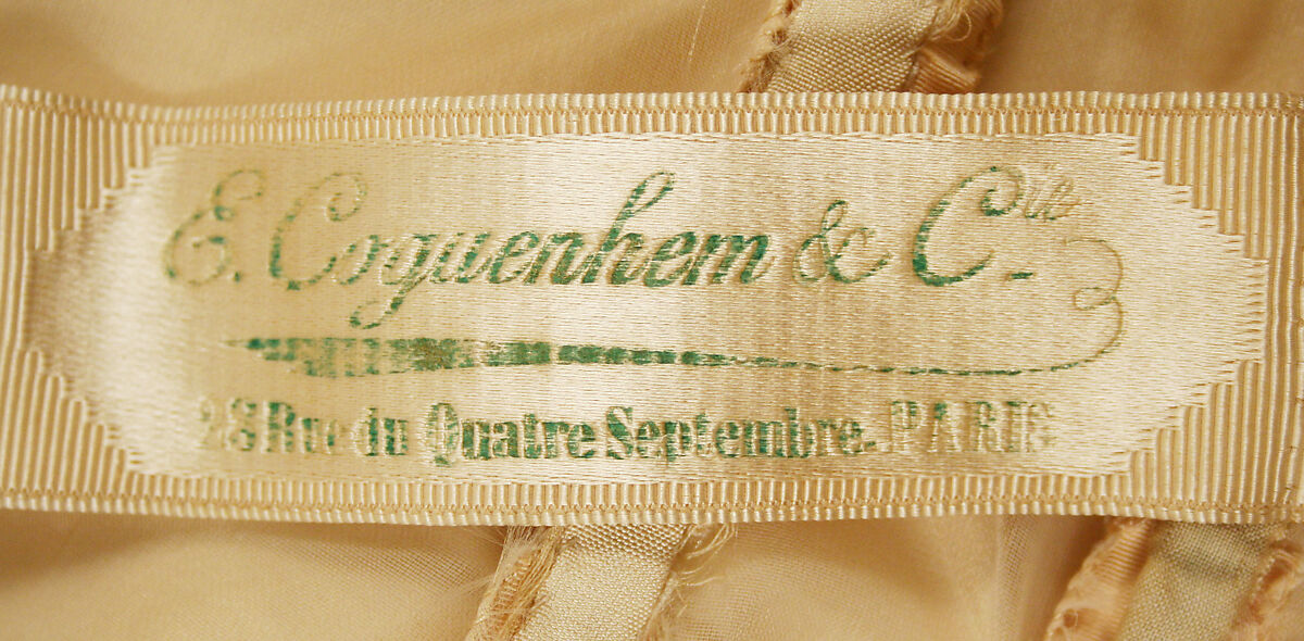 Evening dress, silk, glass, metal, French