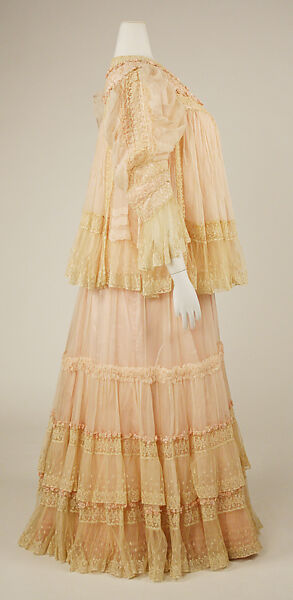 Negligée, silk, cotton, French