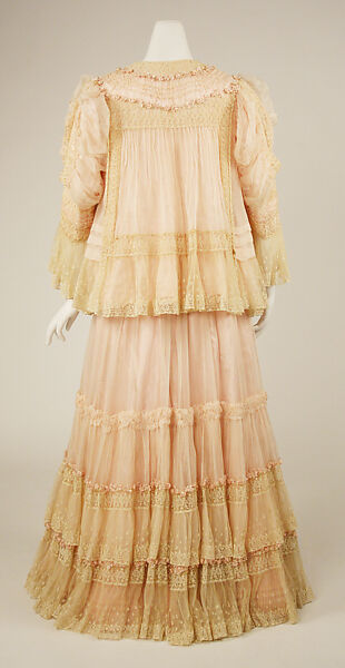 Negligée, silk, cotton, French