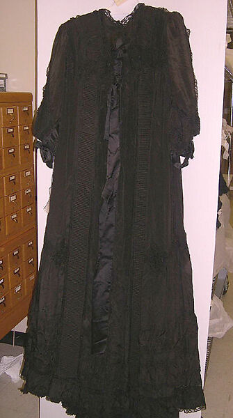Dressing gown, silk, cotton, American