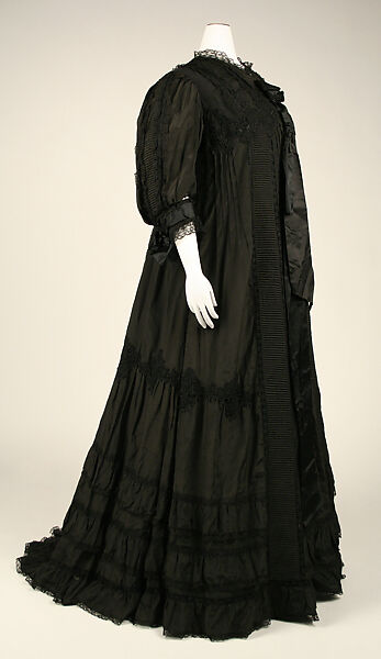Dressing gown, silk, cotton, American