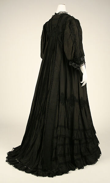 Dressing gown, silk, cotton, American