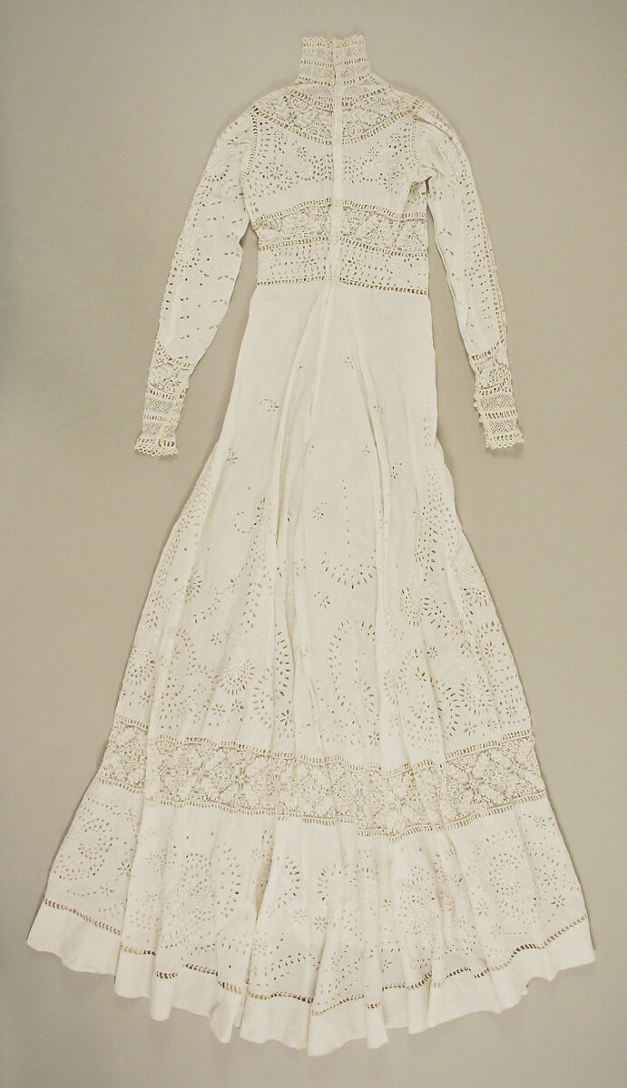 Dress, linen, cotton, American or European