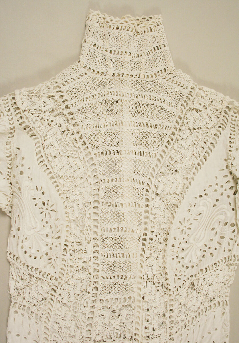 Dress, linen, cotton, American or European