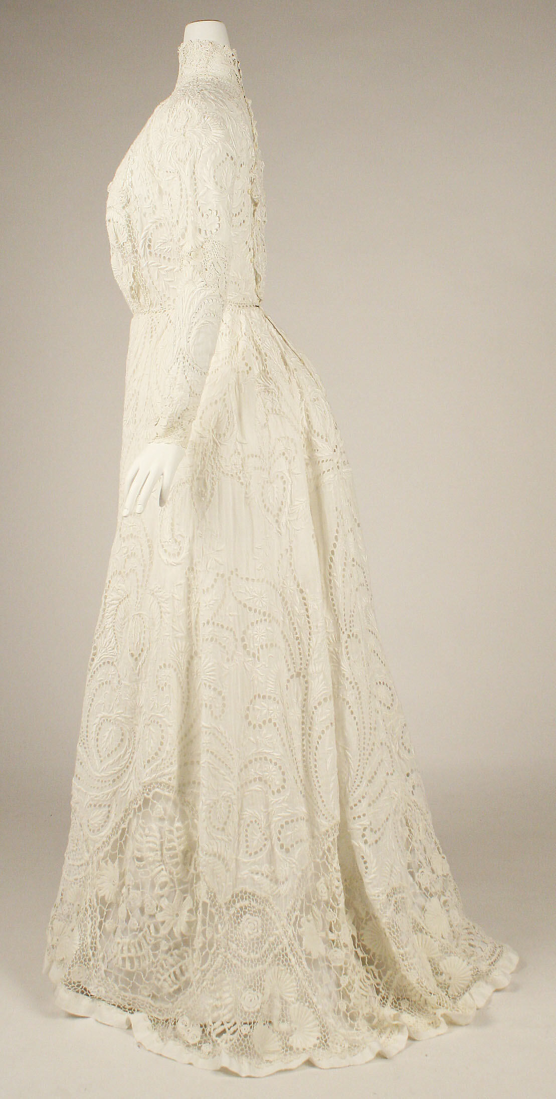 Dress, linen, cotton, American or European