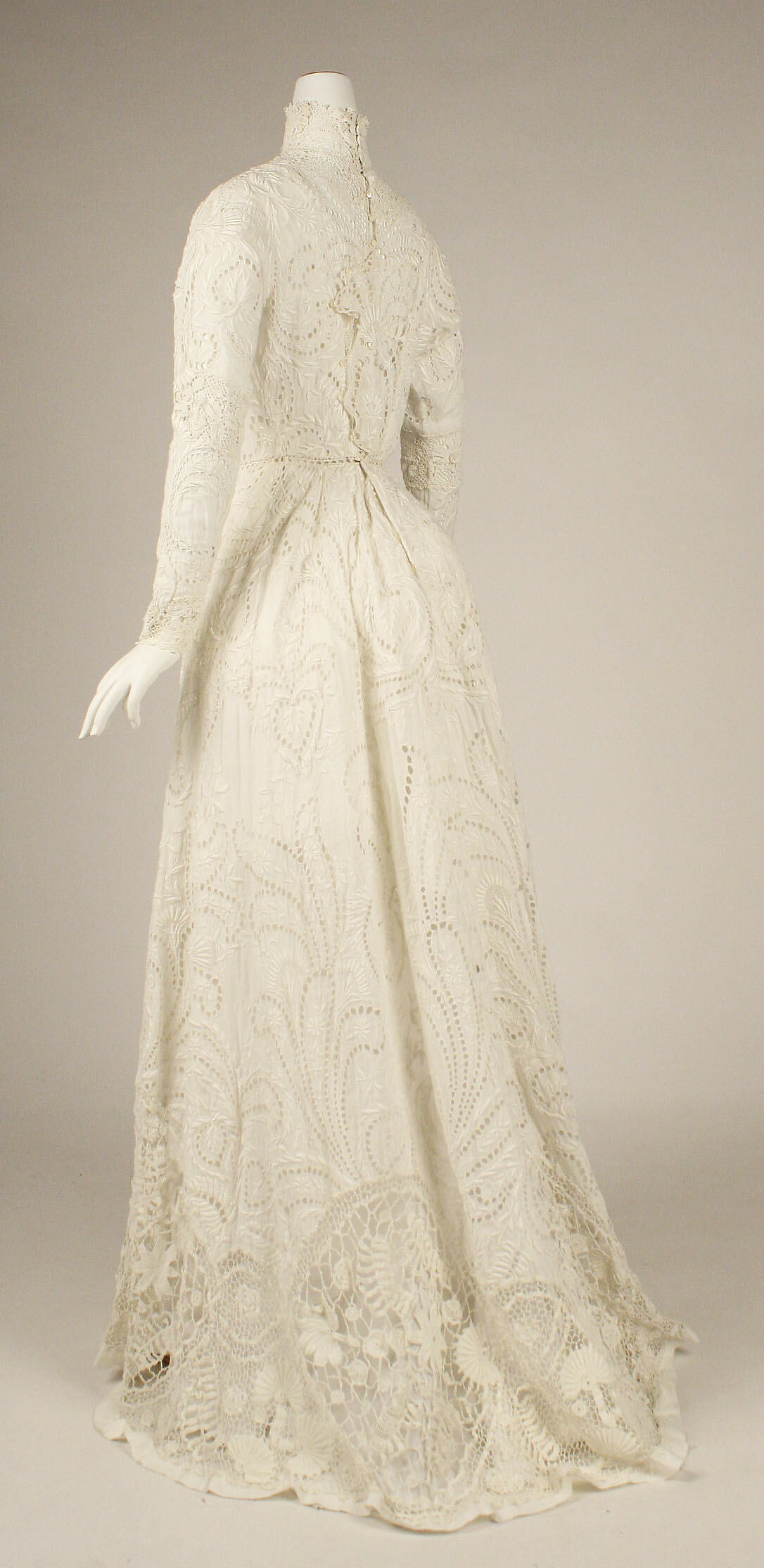 Dress, linen, cotton, American or European