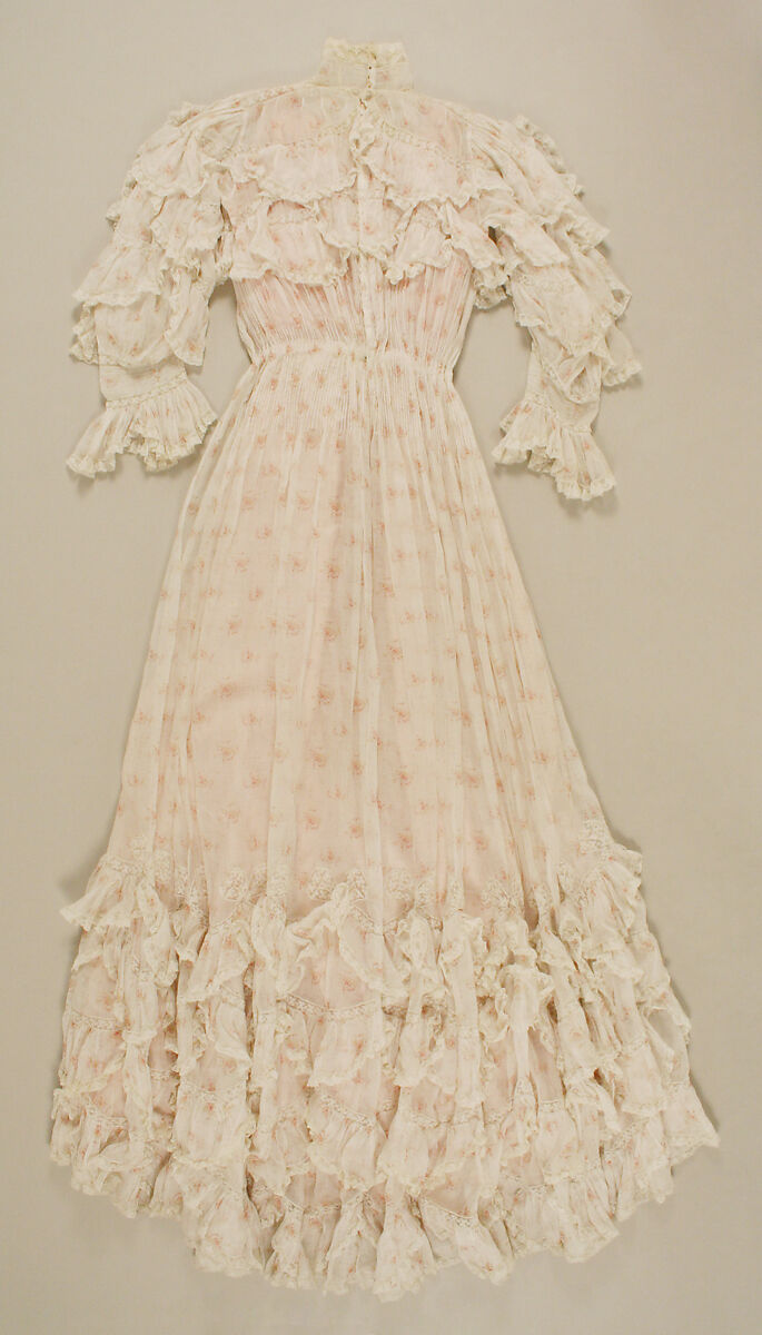 Dress, silk, American